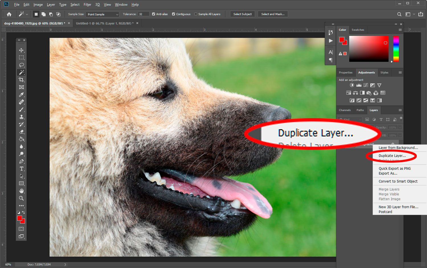 Duplikat Layer di Photoshop..