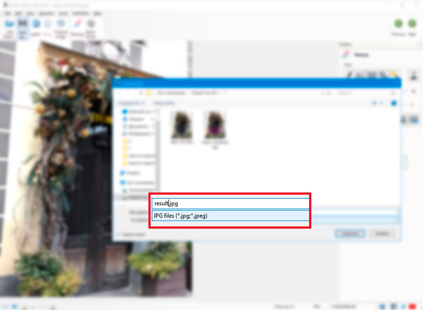 Pilih folder tujuan untuk menyimpan hasil program Photo Stamp Remover..